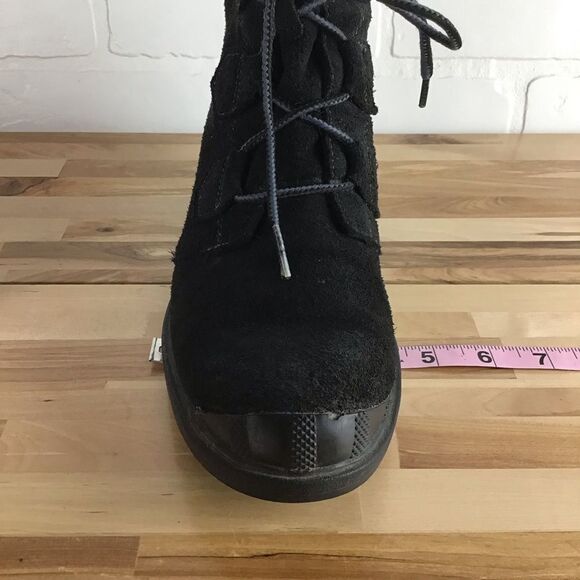 SOREL heeled suede leather boots size 10 platform wedges Normcore Gorpcore - Picture 11 of 16